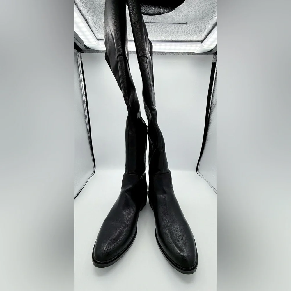 BareTraps‎ Anika Over-The-Knee Black Boots Wide Calf Comfort Riding Style Size 8
